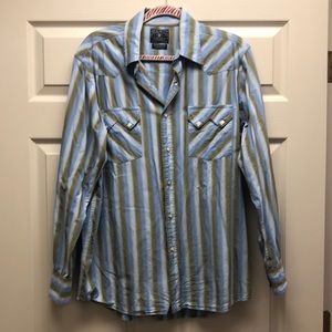 Lucky Brand Dungarees of America Pearl Snap Cotton Shirt